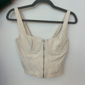 Zara Zip-Front Corset Top
